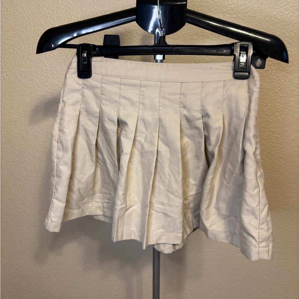 Forever 21 Kids Beige Pleated Skirt Y2K